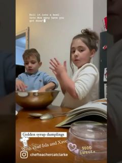xavier and isla making dumplings