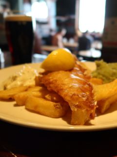 Fish and Chips of course at Holywood Dirty Duck