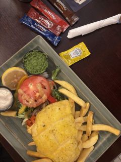 Fish and Chips with loads of vinegar